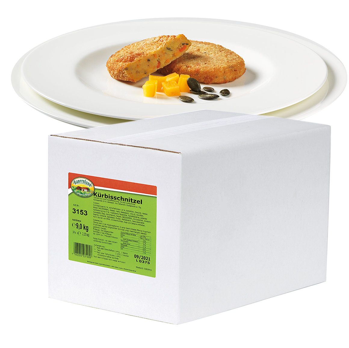 Kürbisschnitzel paniert 75g 4x2,25kg