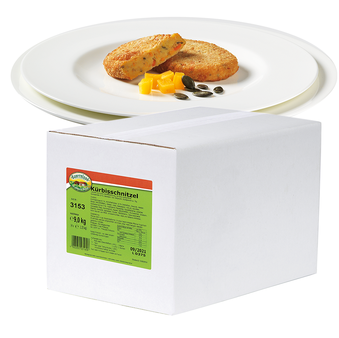 Kürbisschnitzel paniert 75g 4x2,25kg