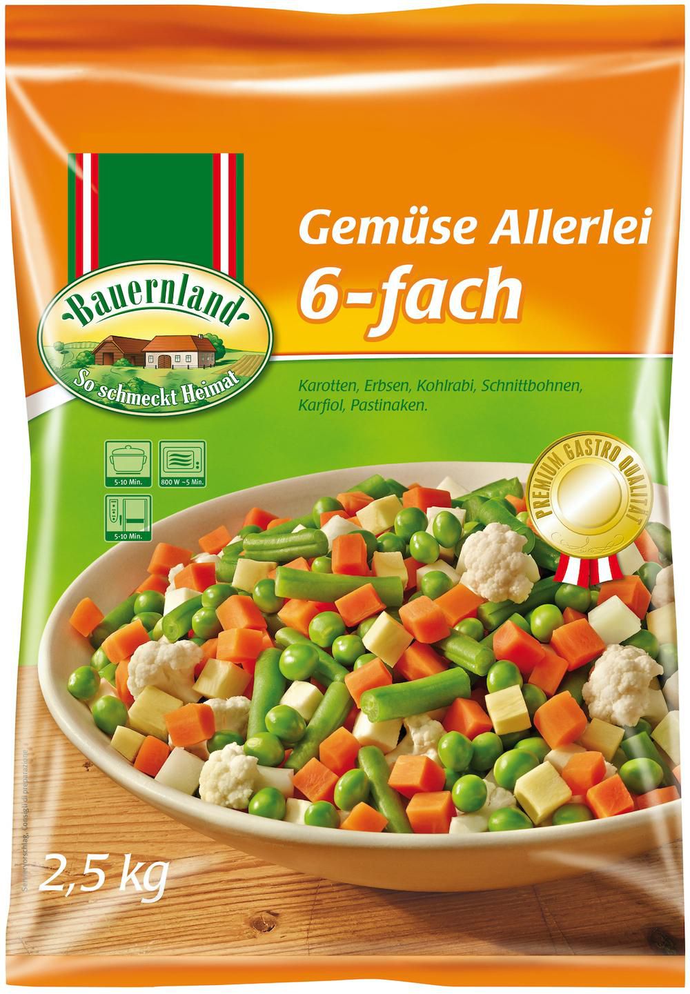 Gemüse Allerlei 6-fach 4x2,5 kg