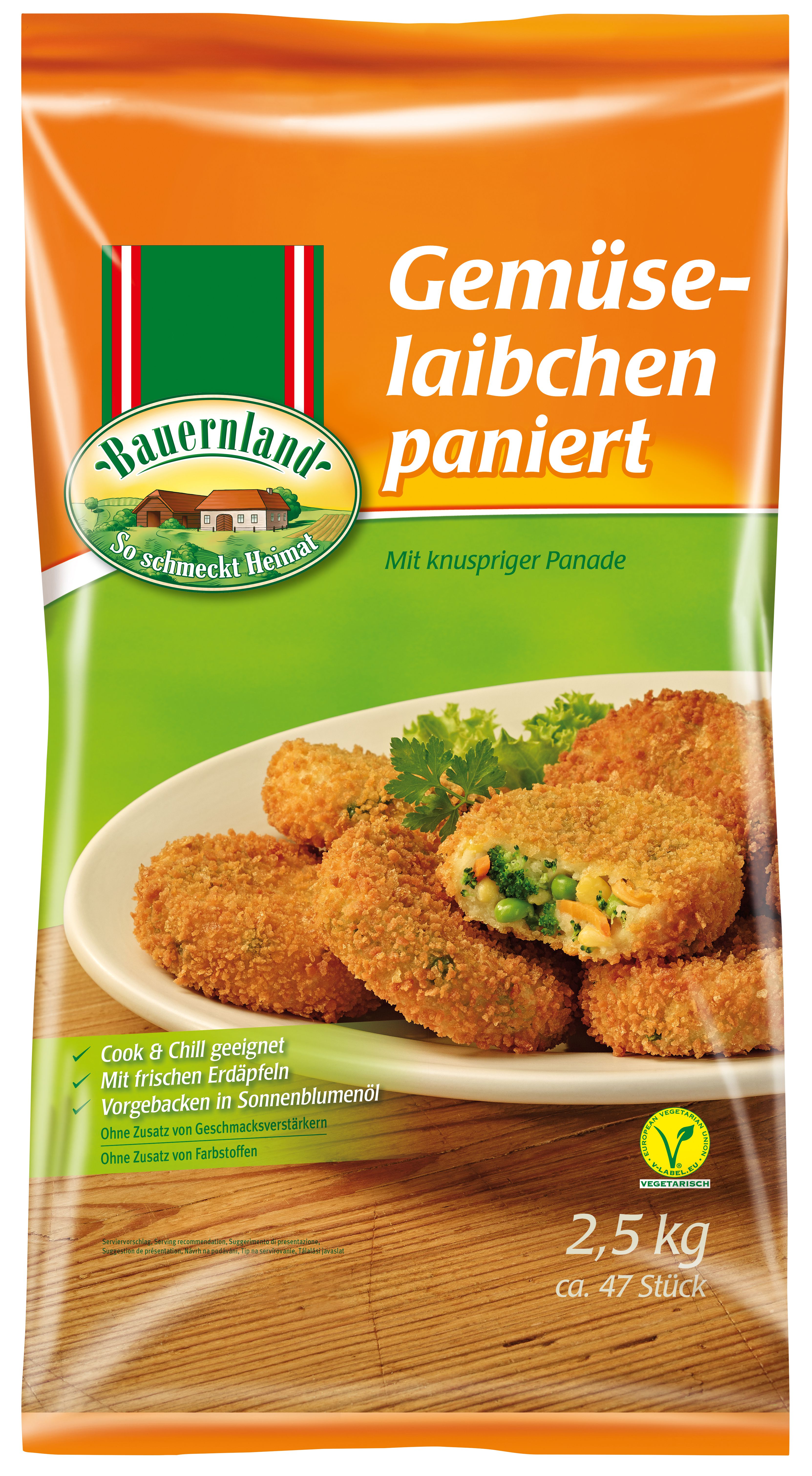 Gemüselaibchen paniert 2 x 2,5 kg