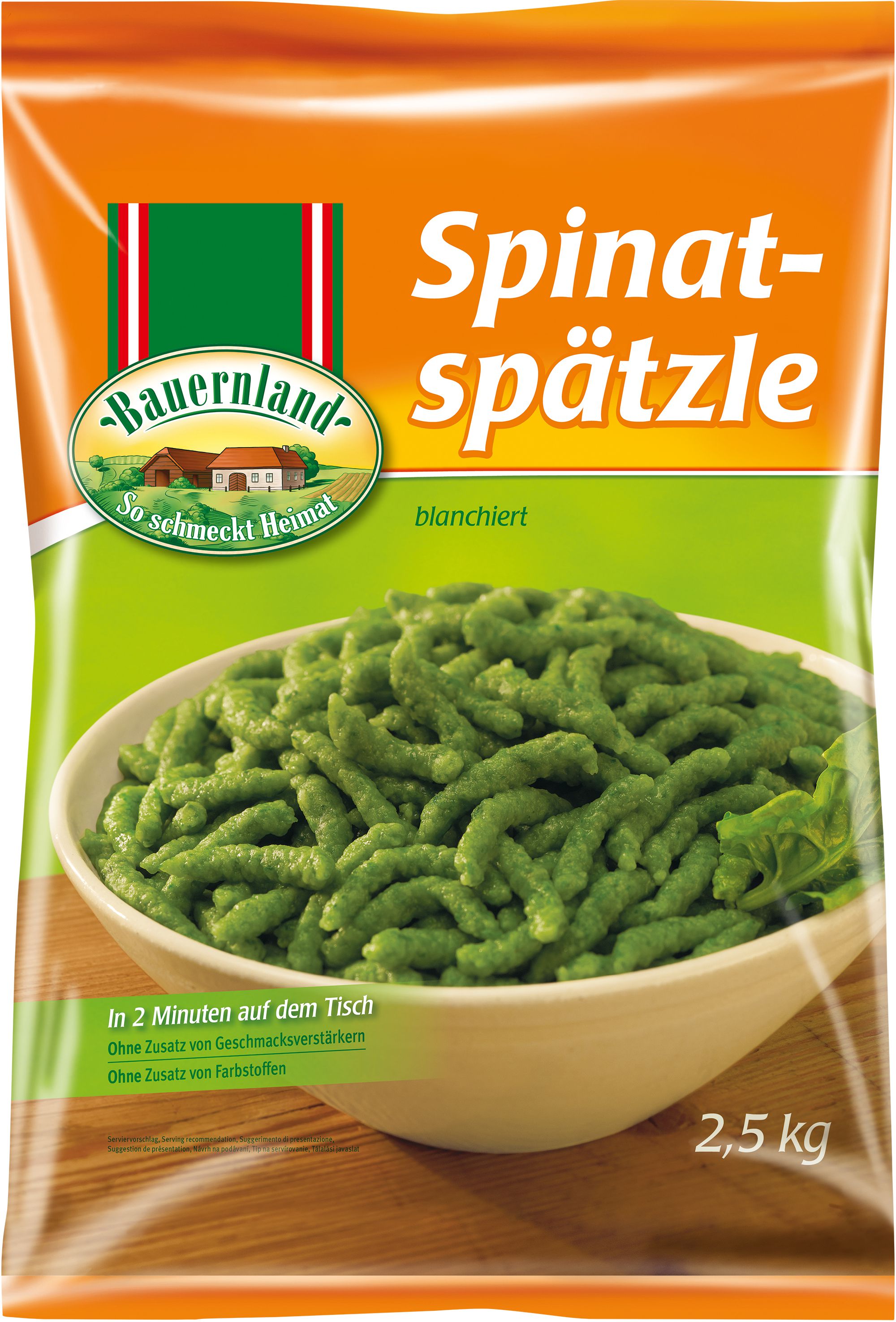Spinat-Spätzle 4x2,5 kg