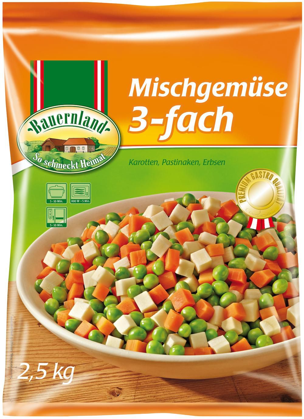 Mischgemüse 3-fach 4x2,5 kg