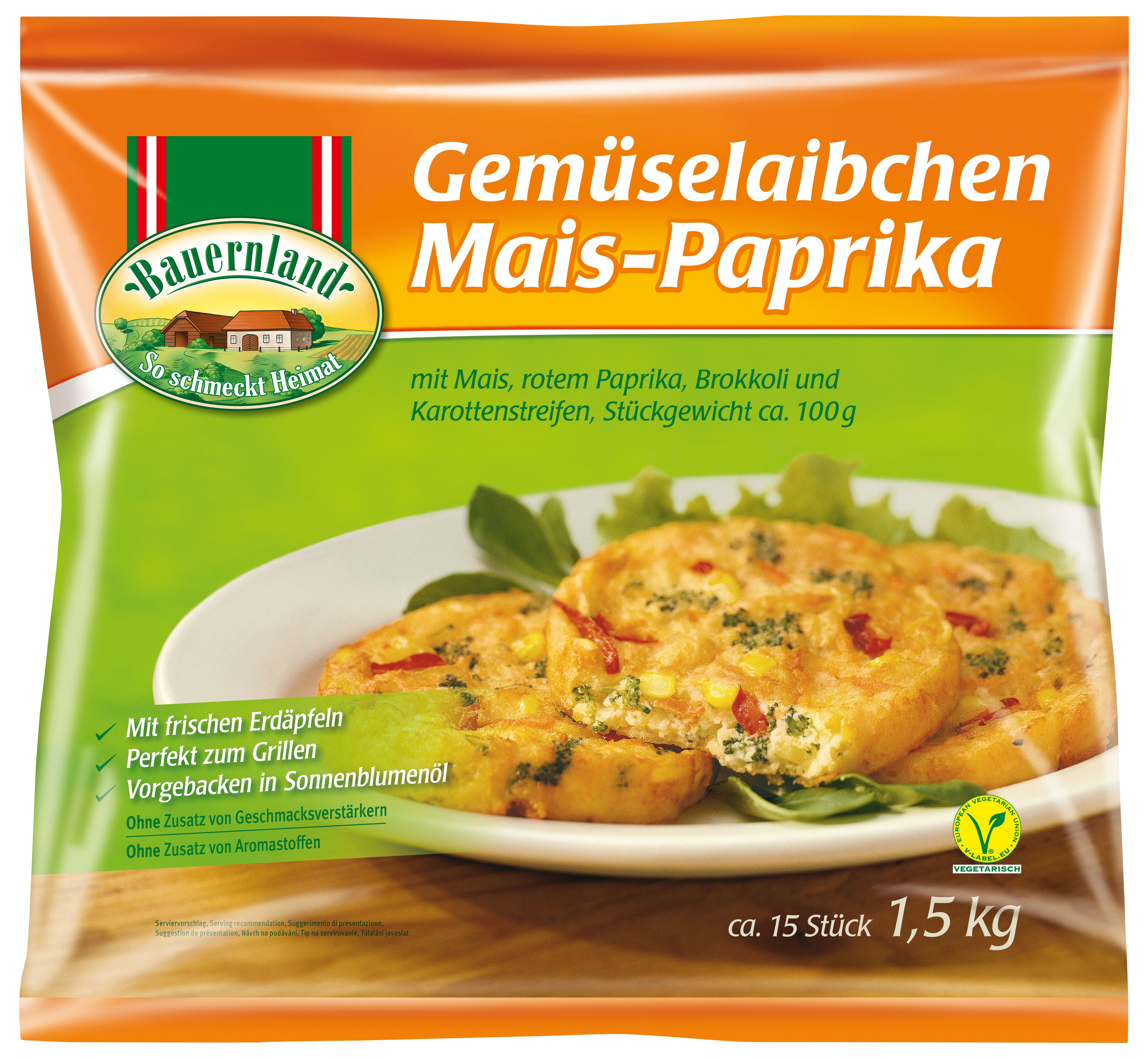 Gemüselaibchen Mais Paprika 4x1,5 kg